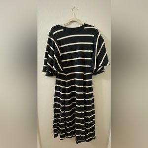 Women’s Small Black and cream striped dress